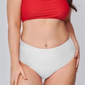 White High-waist Shein Bikini Bottom (1X)
